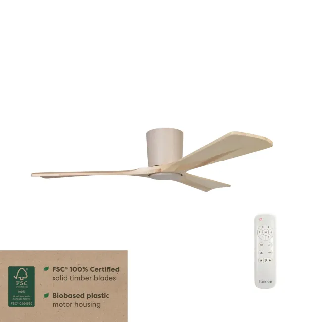 Fanco EarthFirst Gaia Sustainable Timber 48" DC Ceiling Fan with Base Plate  F2201-619A