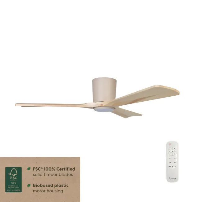 Fanco EarthFirst Gaia Sustainable Timber 48" DC Ceiling Fan with LED Light  KF2201-619A