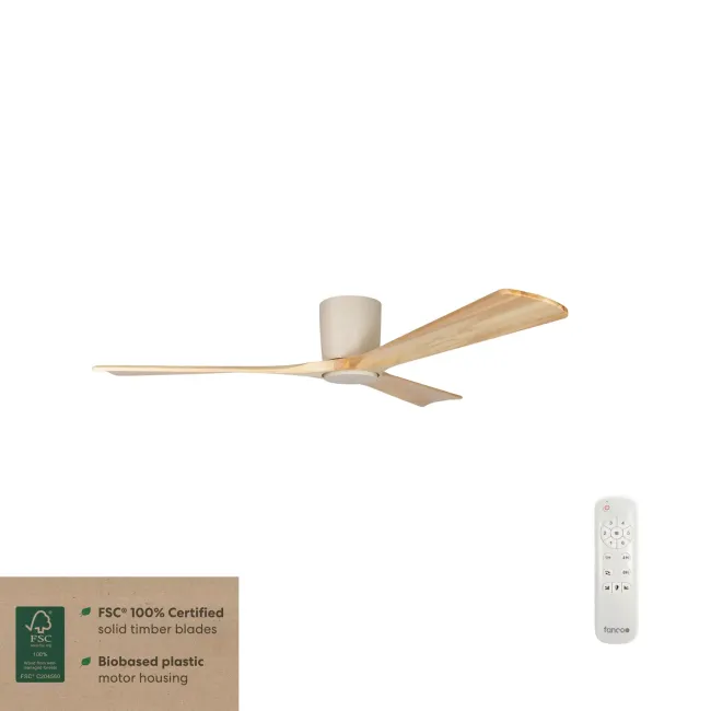 Fanco EarthFirst Gaia Sustainable Timber 54" DC Ceiling Fan with Base Plate  F2211-619A