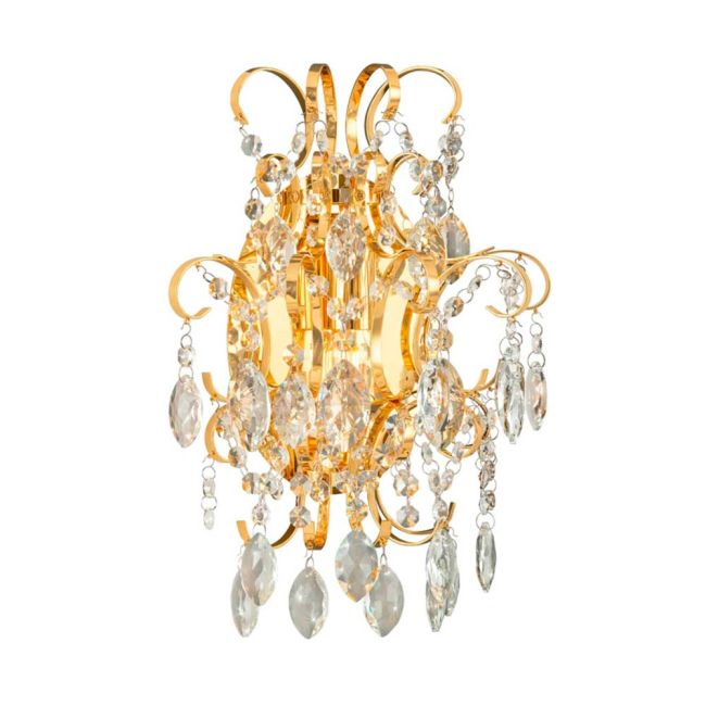 Fenoullet 1 Brass and Crystal Wall Light by Eglo