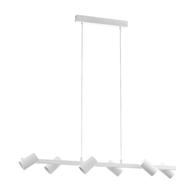 Gatuela White 6 Light Pendant by Eglo