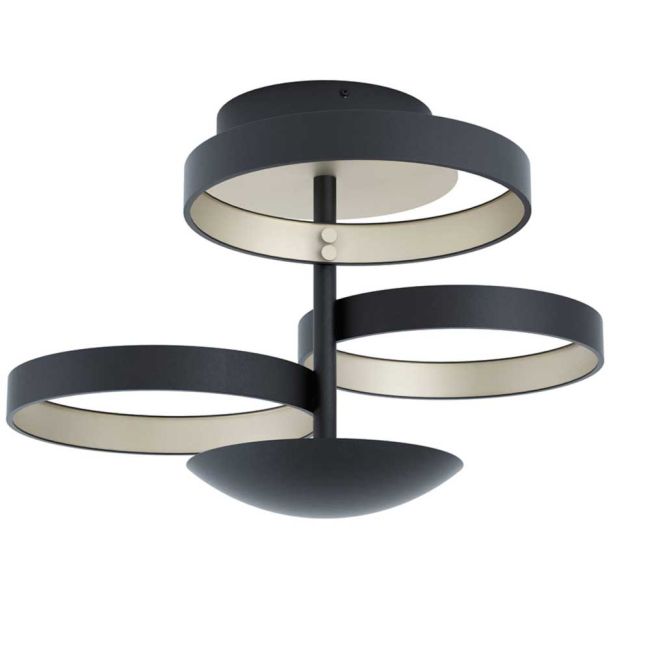 Gromola Black Close to Ceiling Light by Eglo