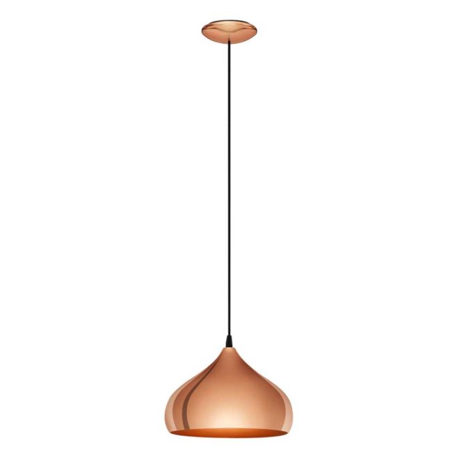 Hapton Copper Pendant Light by Eglo