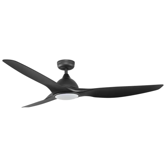 Horizon Black 64" DC Smart Ceiling Fan & Light by Fanco KF3021-202