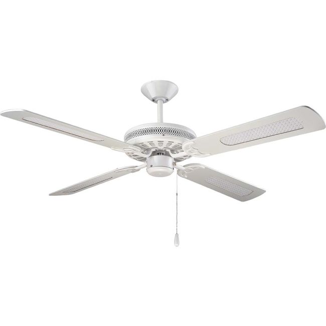 Hunter Pacific Majestic Coolah AC 52" Timber Ceiling Fan with Pull Cord White 830