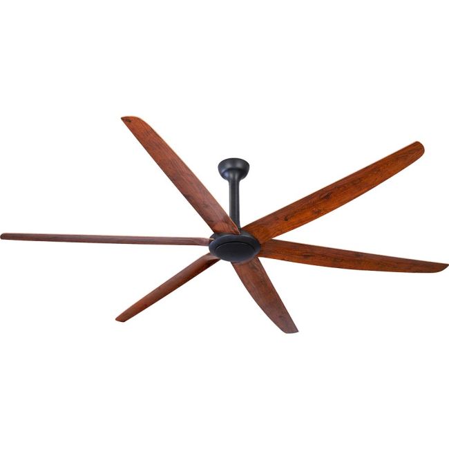 Hunter Pacific The Big Fan DC 86" 6 Blade Ceiling Fan with Remote Control Matt Black and Natural Oak Blades BF0864