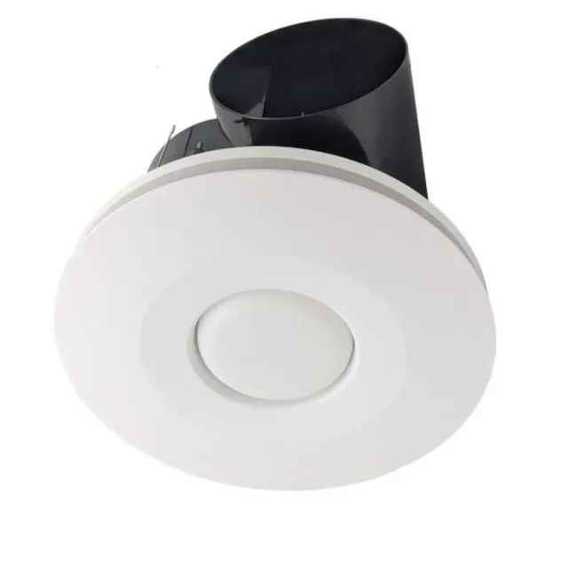 Hybrid 250 Round White Exhaust Fan & LED Light by Fanco