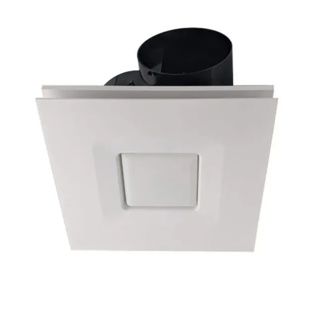 Hybrid 250 Square White Exhaust Fan & LED Light by Fanco