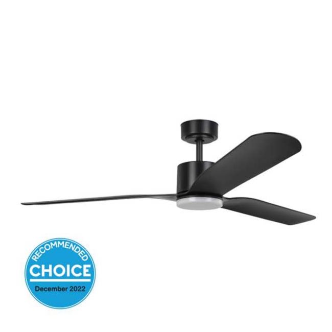 Iluka 60" DC Eglo Ceiling Fan with LED Light in Black 20538102