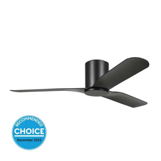 Iluka Hugger 52" DC Eglo Ceiling Fan in Black 20538202