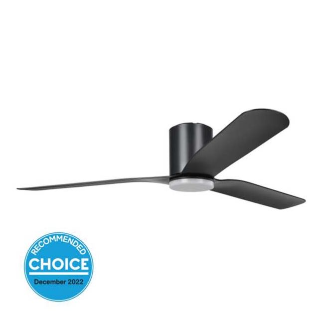 Iluka Hugger 60" DC Eglo Ceiling Fan and LED Light in Black 20538502