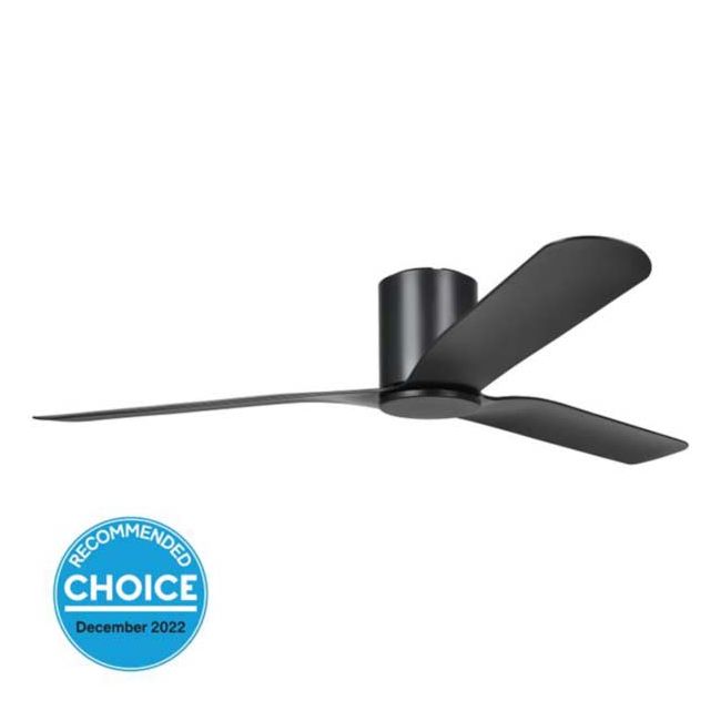 Iluka Hugger 60" DC Eglo Ceiling Fan in Black 20538402