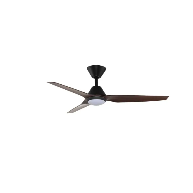 Infinity-iD Black & Spotted Gum 48" DC Smart Ceiling Fan & LED Light by Fanco F8001-222