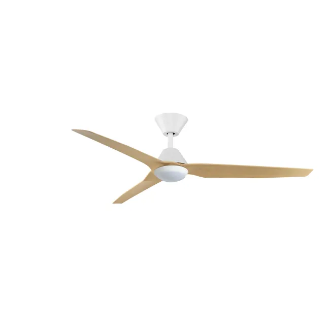 Infinity-iD White & Beechwood 54" DC Smart Ceiling Fan & LED Light by Fanco F8031-121