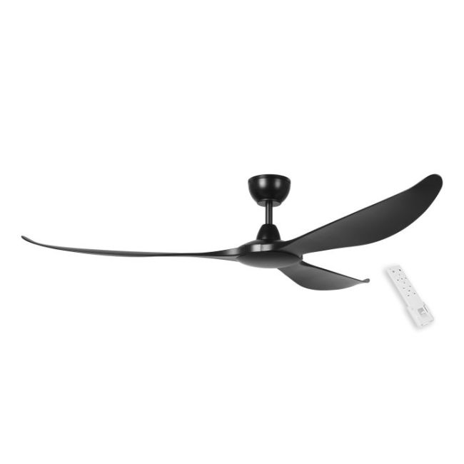 Kurrawa IP55 DC 72" Black Ceiling Fan by Eglo 20618902