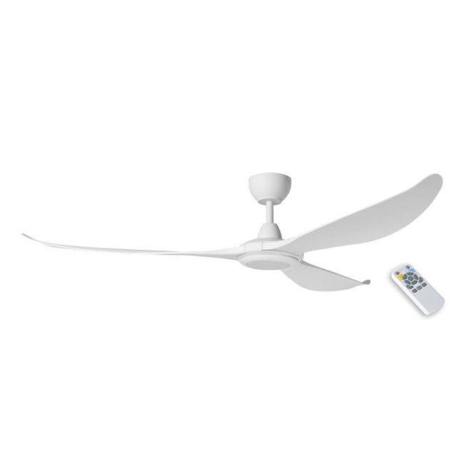 Kurrawa IP55 DC 72" White Ceiling Fan & LED Light by Eglo 20619101