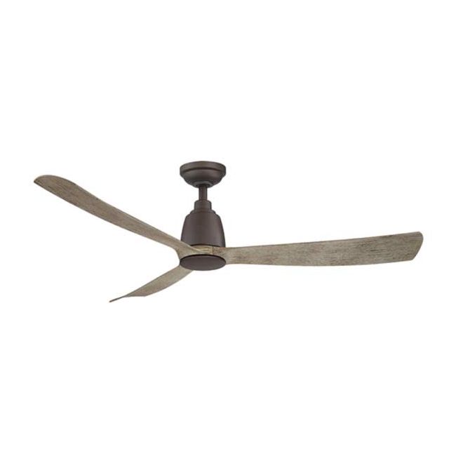 Kute 52" DC ThreeSixty Ceiling Fan in Graphite with Weathered Wood KUT52GRWE