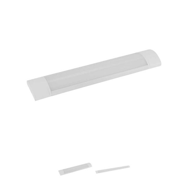 Lanky White LED Batten Wide by Eglo