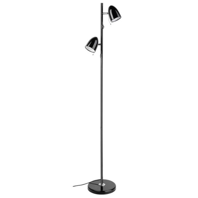 Lara Black 2 Light Floor Lamp by Eglo