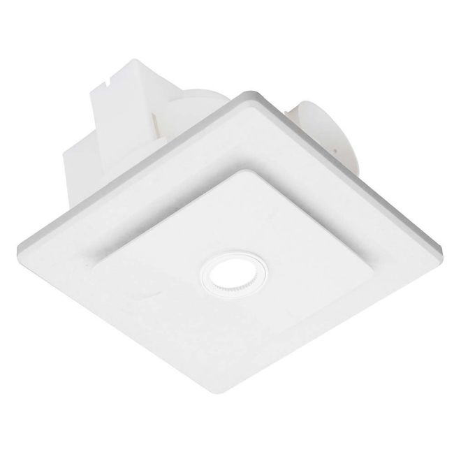 Levin Square Exhaust Fan with LED Light White