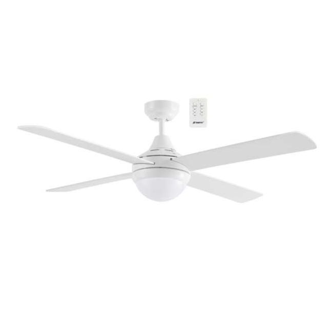 Link 48" AC Ceiling Fan with E27 Light and Remote in White by Martec FSL1244WR
