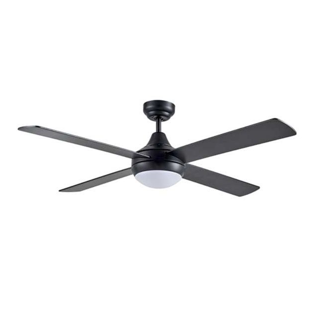 Link 48" AC Ceiling Fan with E27 Light in Matt Black by Martec FSL1244M