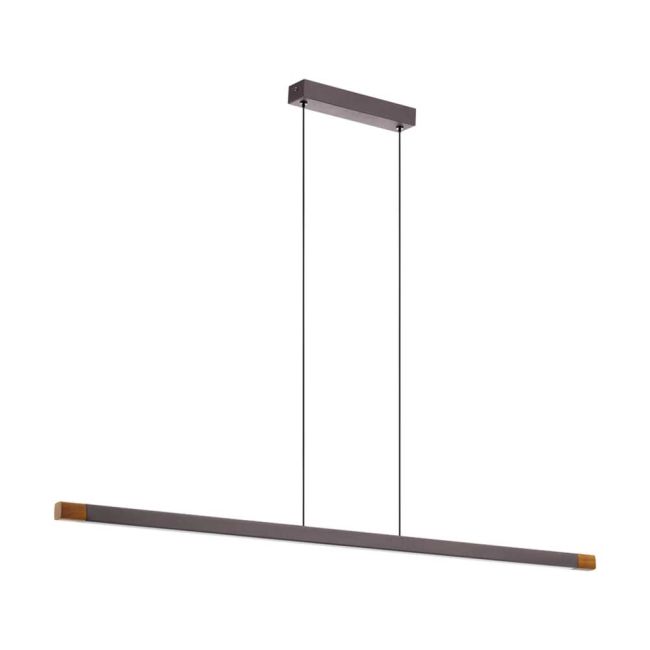 Lisciana Grey with Wood 22W LED Pendant Light by Eglo