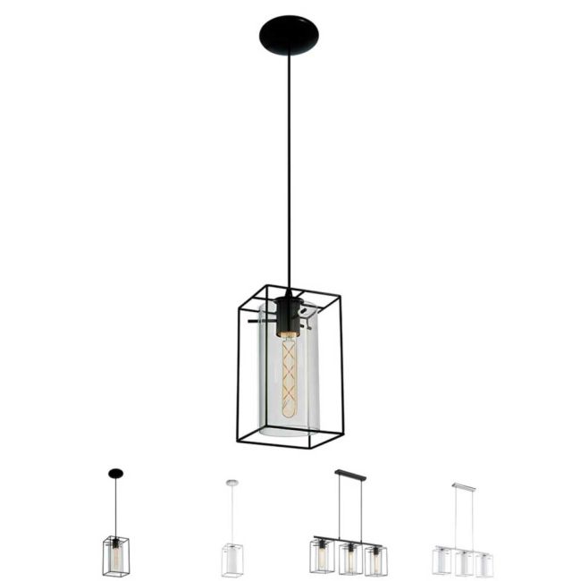 Loncino E27 Glass Pendant Light by Eglo