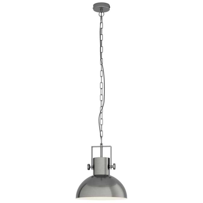 Lubenham 1 Antique Nickel E27 1 Light Pendant by Eglo
