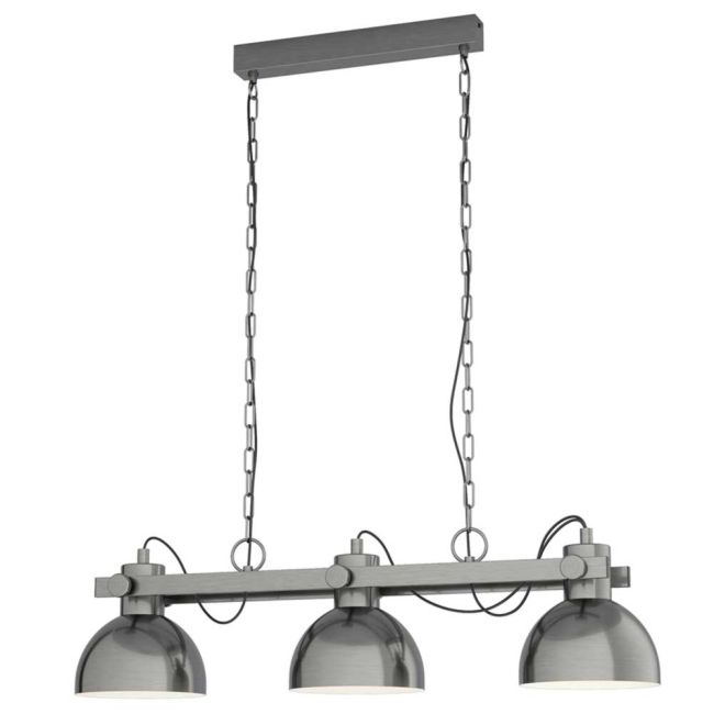Lubenham 1 Antique Nickel E27 3 Light Pendant by Eglo