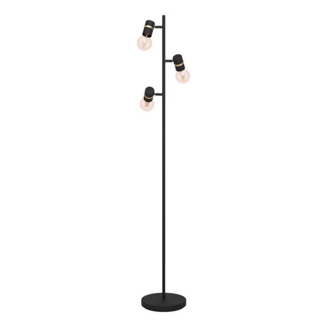 Lurone Black and Gold Floor Lamp by Eglo