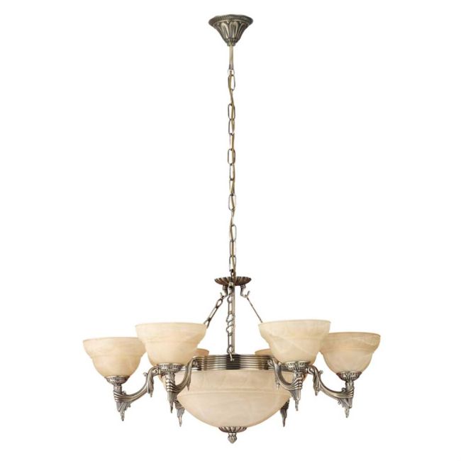 Marbella Bronze with Glass 9 Light Pendant by Eglo