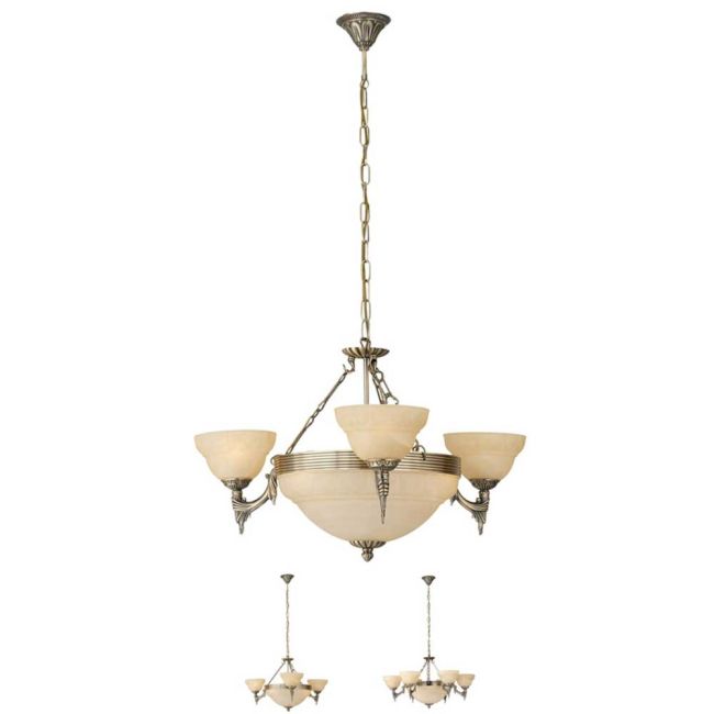 Marbella Bronze with Glass Pendant Light by Eglo