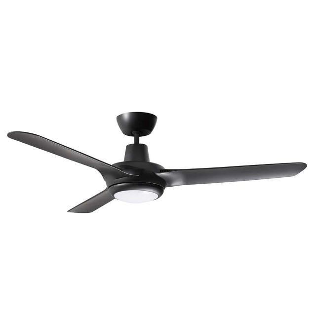 Martec Cruise 50" AC 3 ABS Blade Ceiling Fan with with Dimmable 20W Tricolour LED Light Matt Black MCF1333M