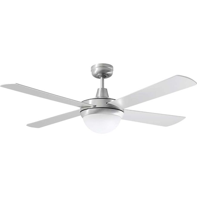 Martec Lifestyle 52" AC 4 Blade Ceiling Fan with E27 Light Brushed Aluminium DLS1344B