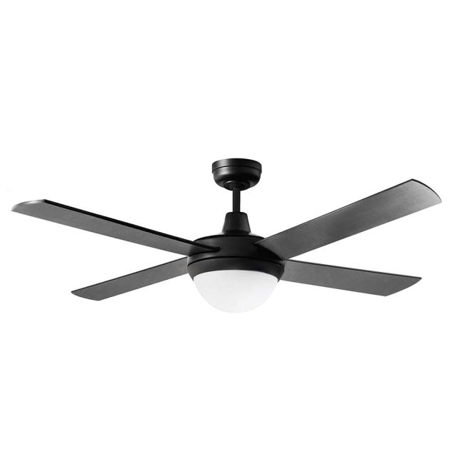 Martec Lifestyle 52" AC 4 Blade Ceiling Fan with E27 Light Matt Black DLS1344M