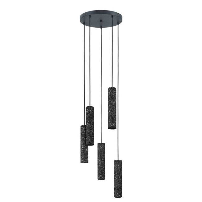 Mentalona Black Terrazzo LED 5 Light Pendant by Eglo