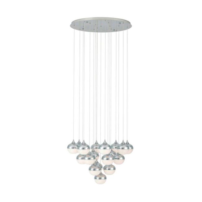 Mioglia Chrome 18 Light Pendant by Eglo
