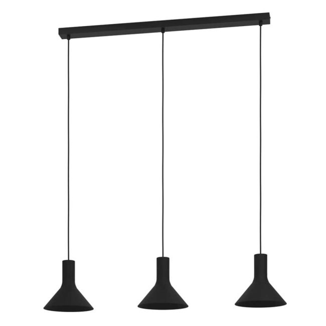 Morescana Black E27 3 Light Pendant by Eglo