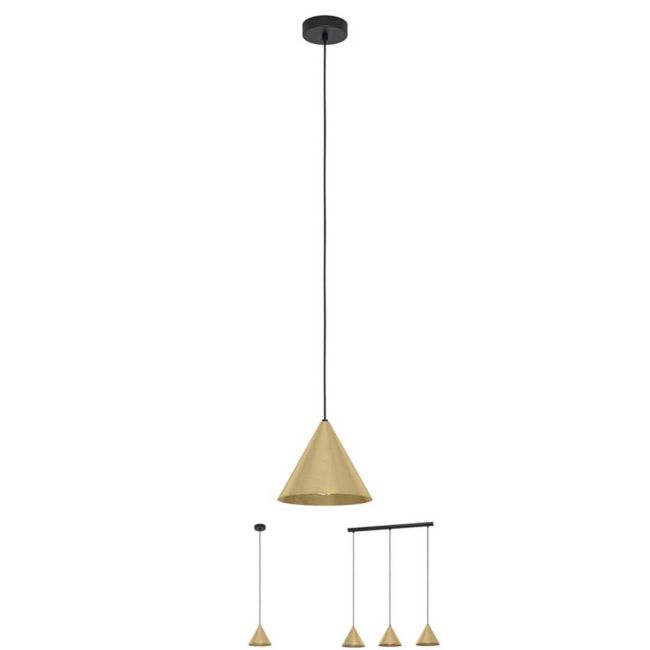 Narices Gold E27 Pendant Light by Eglo