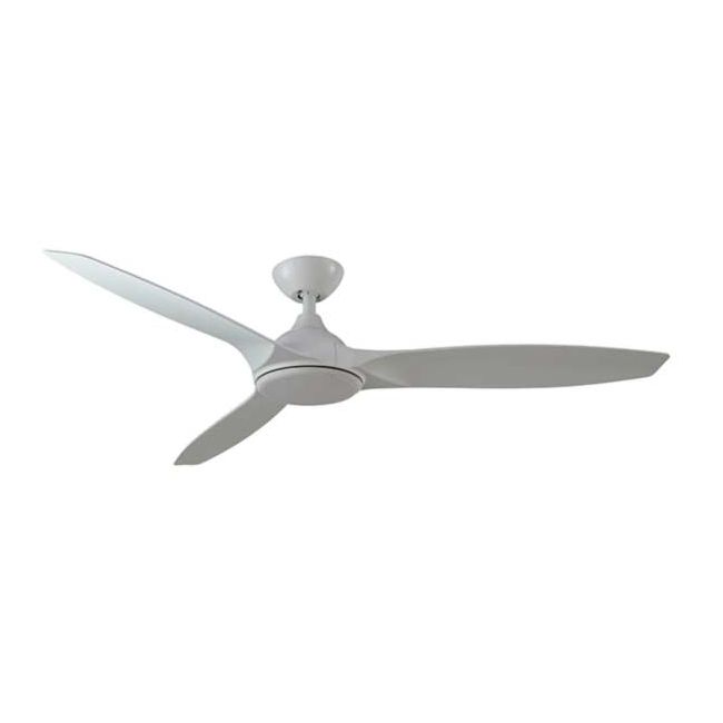 Newport 56" DC Martec Ceiling Fan with LED Light in White Satin MNF1433WWR