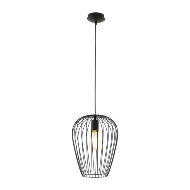 Newtown Black 1 Light Large Pendant by Eglo