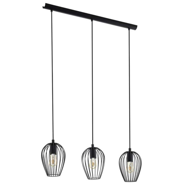 Newtown Black 3 Light Bar Pendant by Eglo