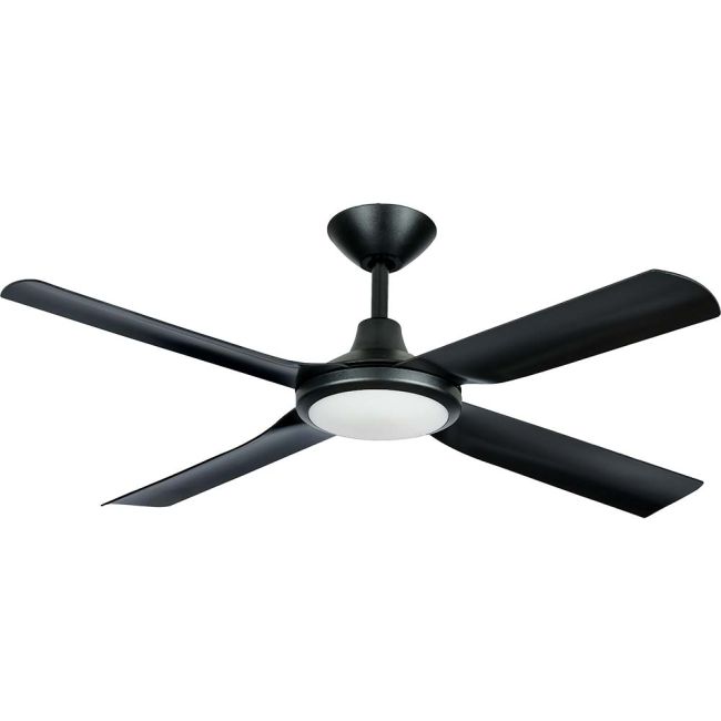 Next Creation V2 52" DC Hunter Pacific Ceiling Fan and LED Light in Matt Black NCL2156