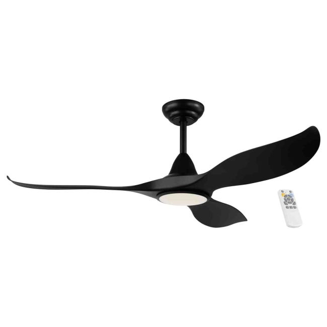 Noosa DC 52" Eglo Ceiling Fan & LED Light Matt Black 202969