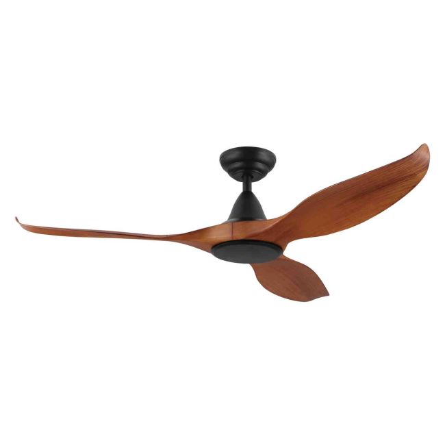Noosa DC 52" Eglo Ceiling Fan Matt Black with Teak 204113
