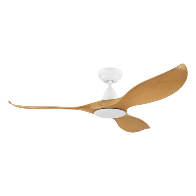 Noosa DC 52" Eglo Ceiling Fan Matt White with Bamboo 204112