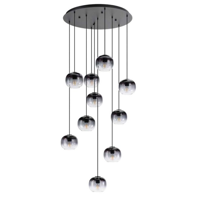Oilella Black 10 Light Pendant by Eglo