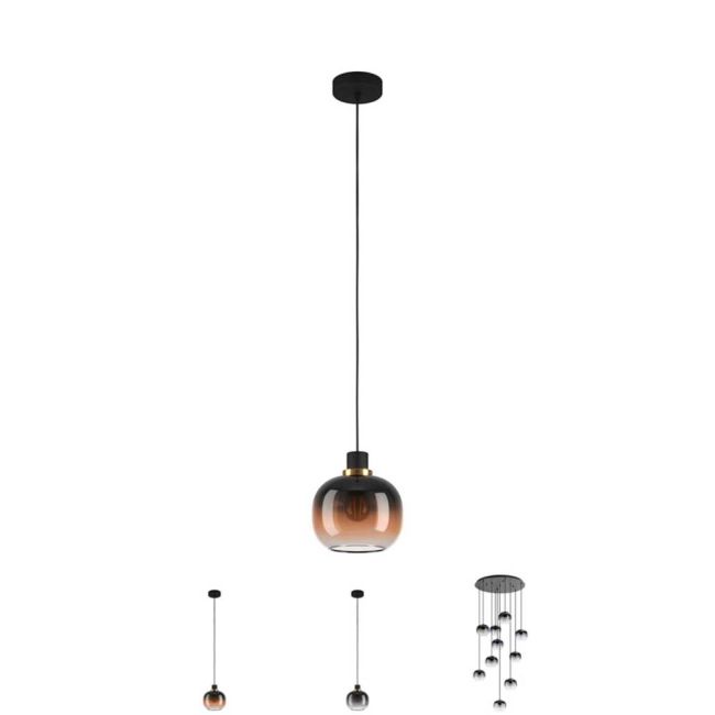 Oilella Black Pendant Light by Eglo
