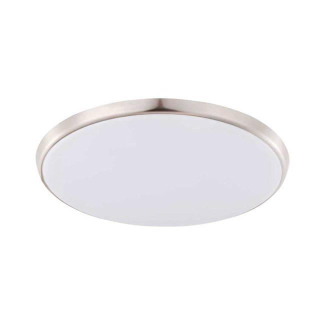 Ollie Satin Nickel 18W LED Oyster Light by Eglo